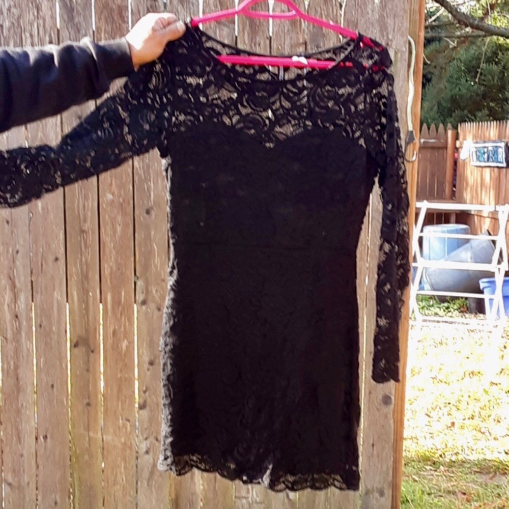 H&M Divided Black Lace Cocktail Dress